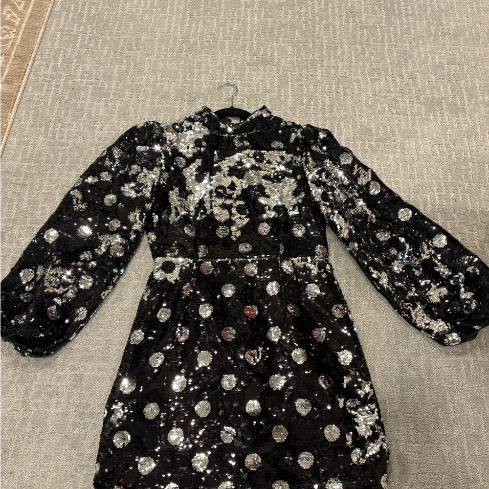 Sister Jane Black and Silver Sequin women Dress